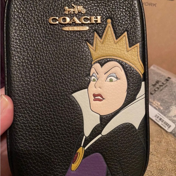 Disney X Coach Eva Phone Crossbody & Card Holder With Evil Queen Motif NWT. - Picture 2 of 12